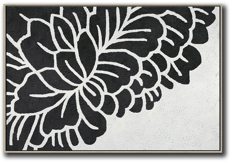 Hand Paint Abstract Painting,Oversized Horizontal Minimal Art On Canvas - Modern Art Abstract Painting